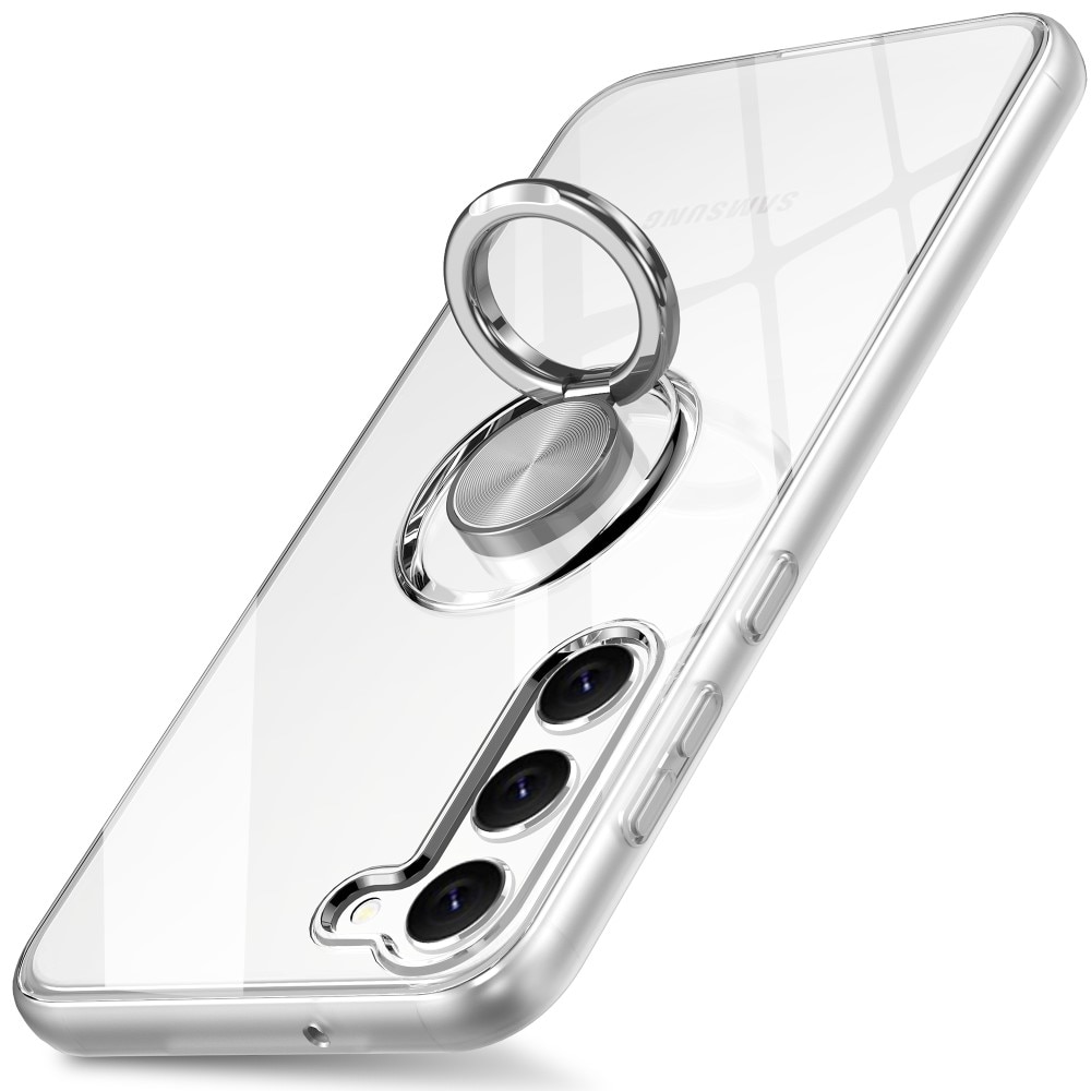 Samsung Galaxy S23 Finger Ring Kickstand Case Transparant