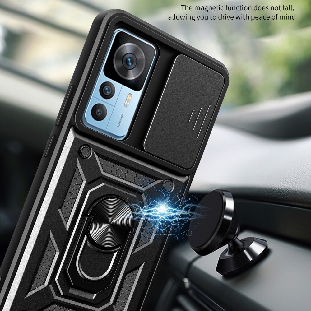 Xiaomi 12T Pro Hybrid Case Tech Ring w. Camera Protector Black