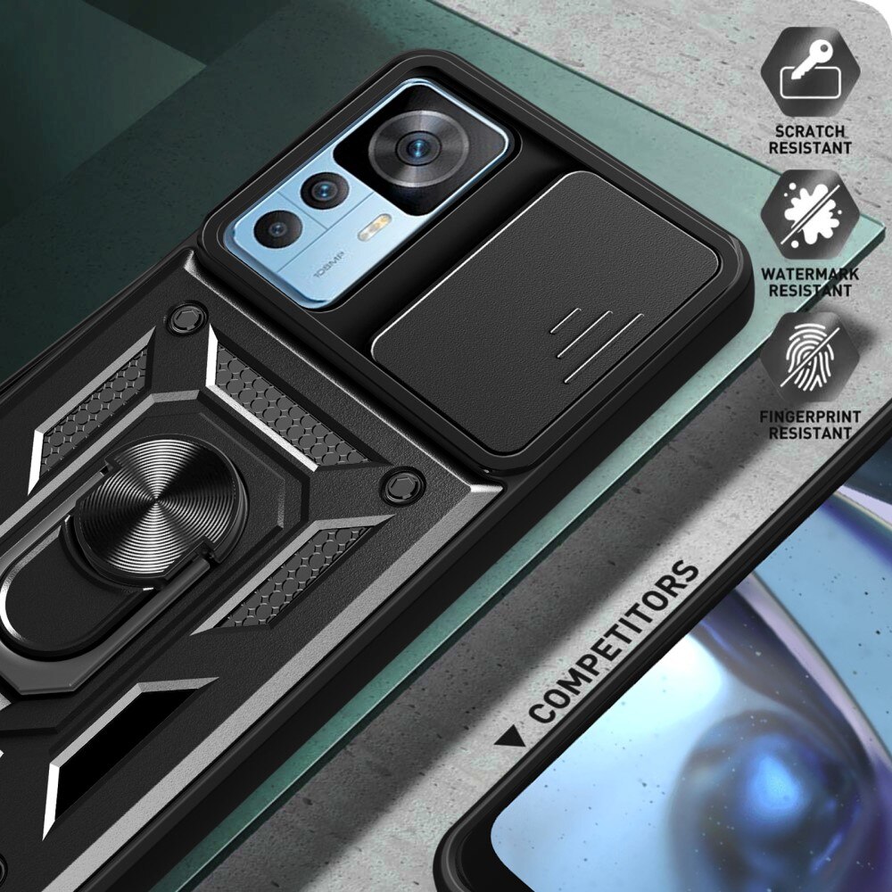 Xiaomi 12T Pro Hybrid Case Tech Ring w. Camera Protector Black