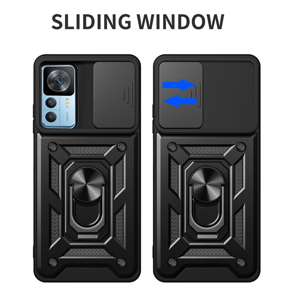 Xiaomi 12T Pro Hybrid Case Tech Ring w. Camera Protector Black