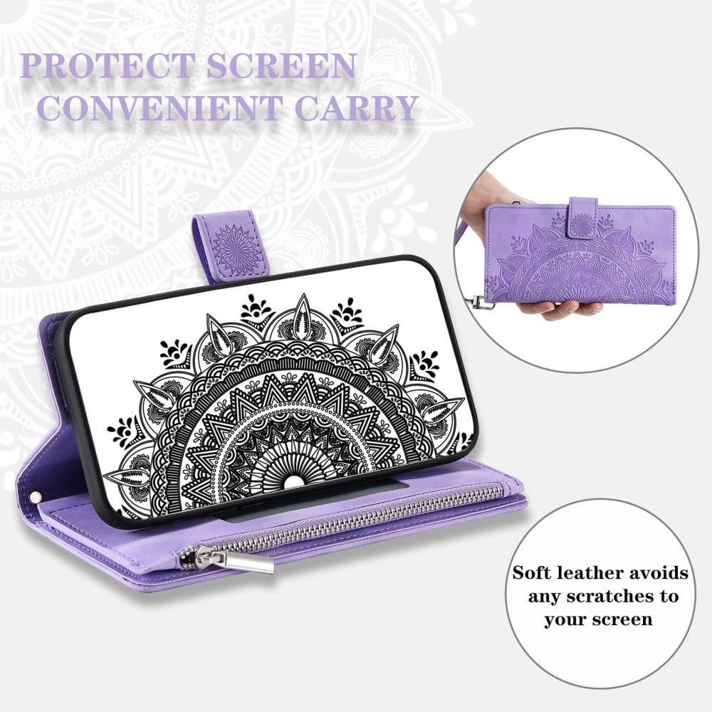 Samsung Galaxy A54 Wallet/Purse Mandala Purple