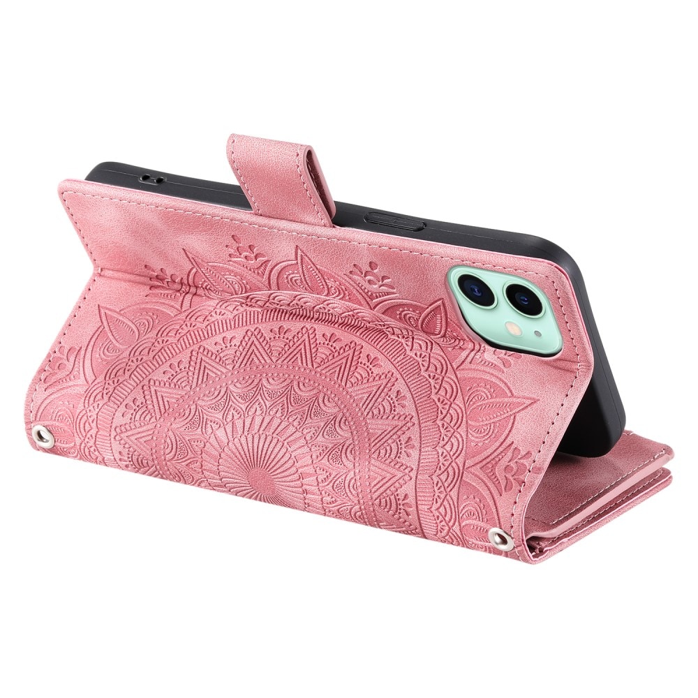 iPhone 12 Mini Wallet/Purse Mandala Pink
