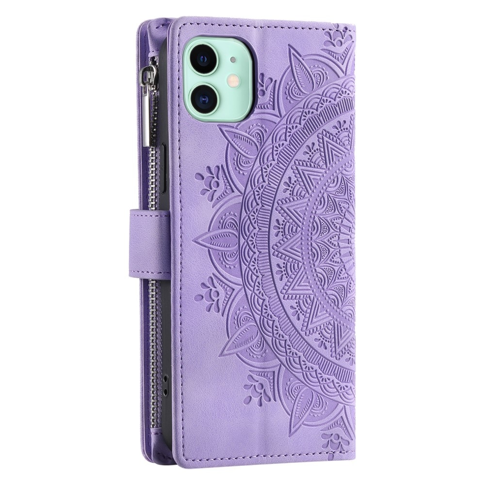 iPhone 12 Mini Wallet/Purse Mandala Purple