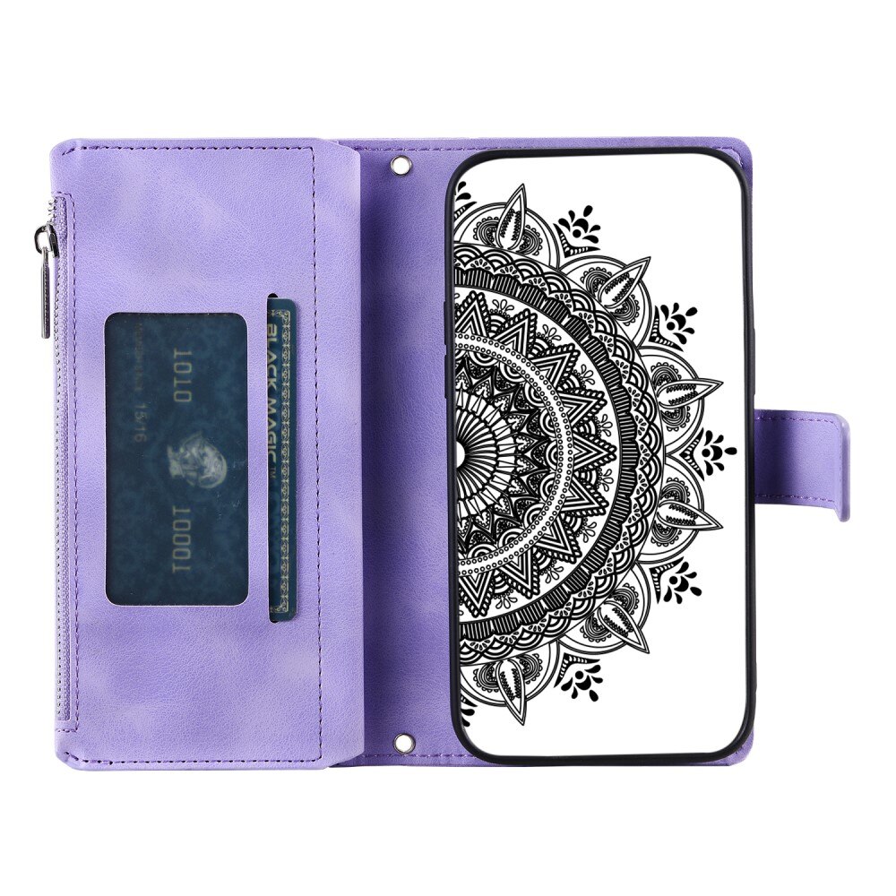 iPhone 12 Mini Wallet/Purse Mandala Purple