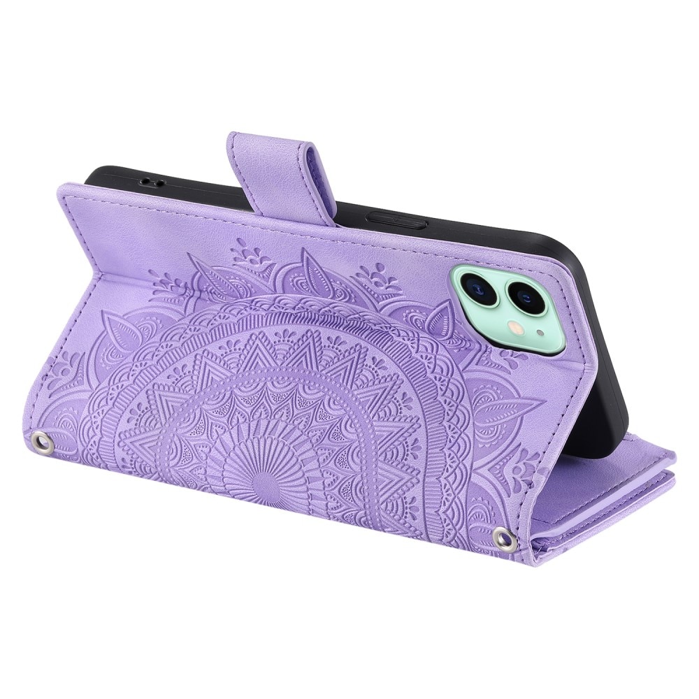 iPhone 12 Mini Wallet/Purse Mandala Purple