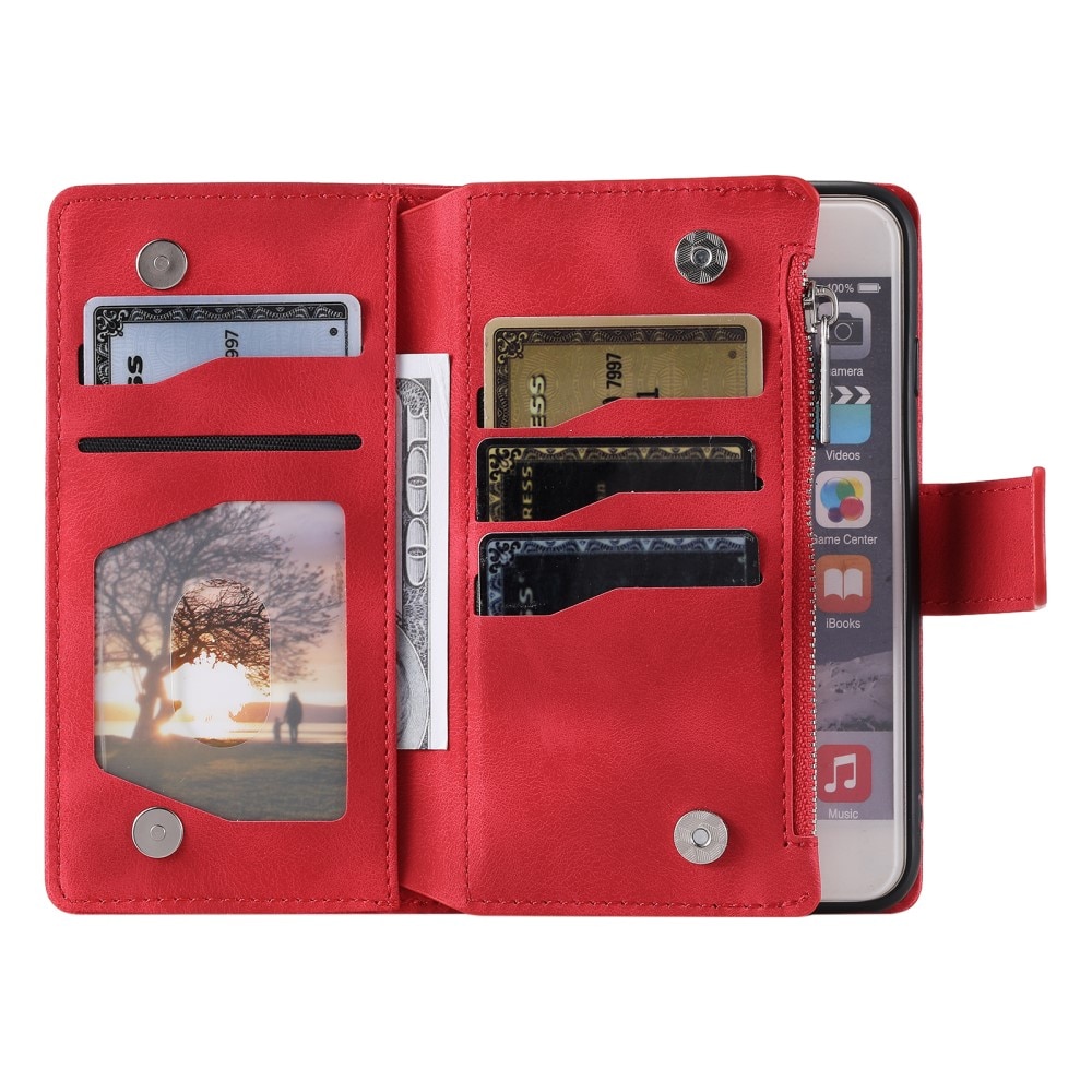 iPhone 13 Mini Wallet/Purse Mandala Red