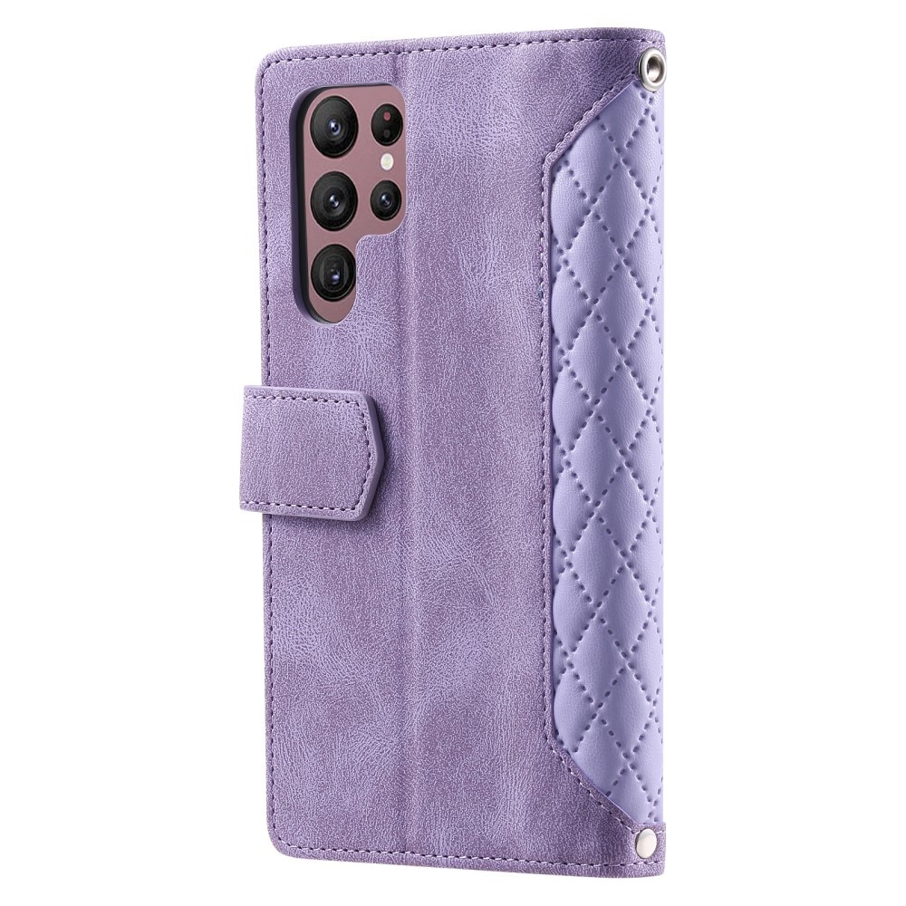 Samsung Galaxy S23 Ultra Wallet/Purse Quilted Purple