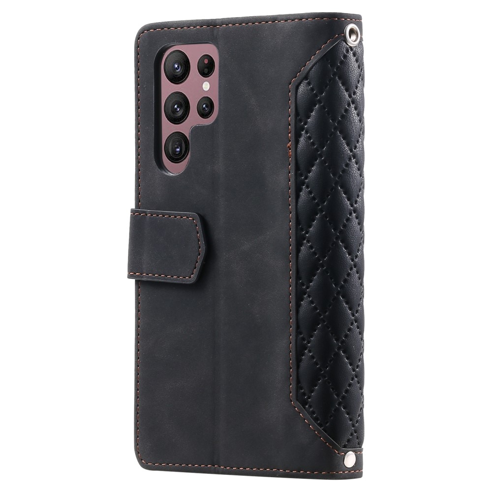 Samsung Galaxy S23 Ultra Wallet/Purse Quilted Black