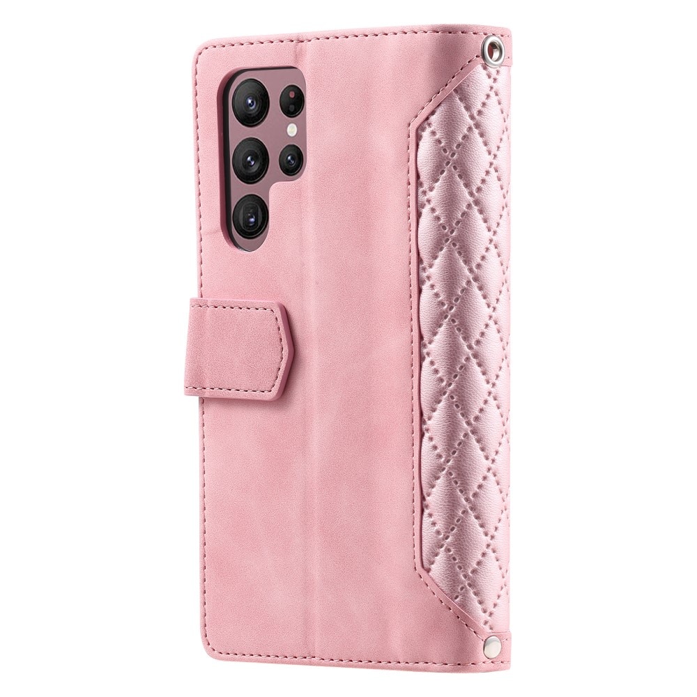 Samsung Galaxy S23 Ultra Wallet/Purse Quilted Pink