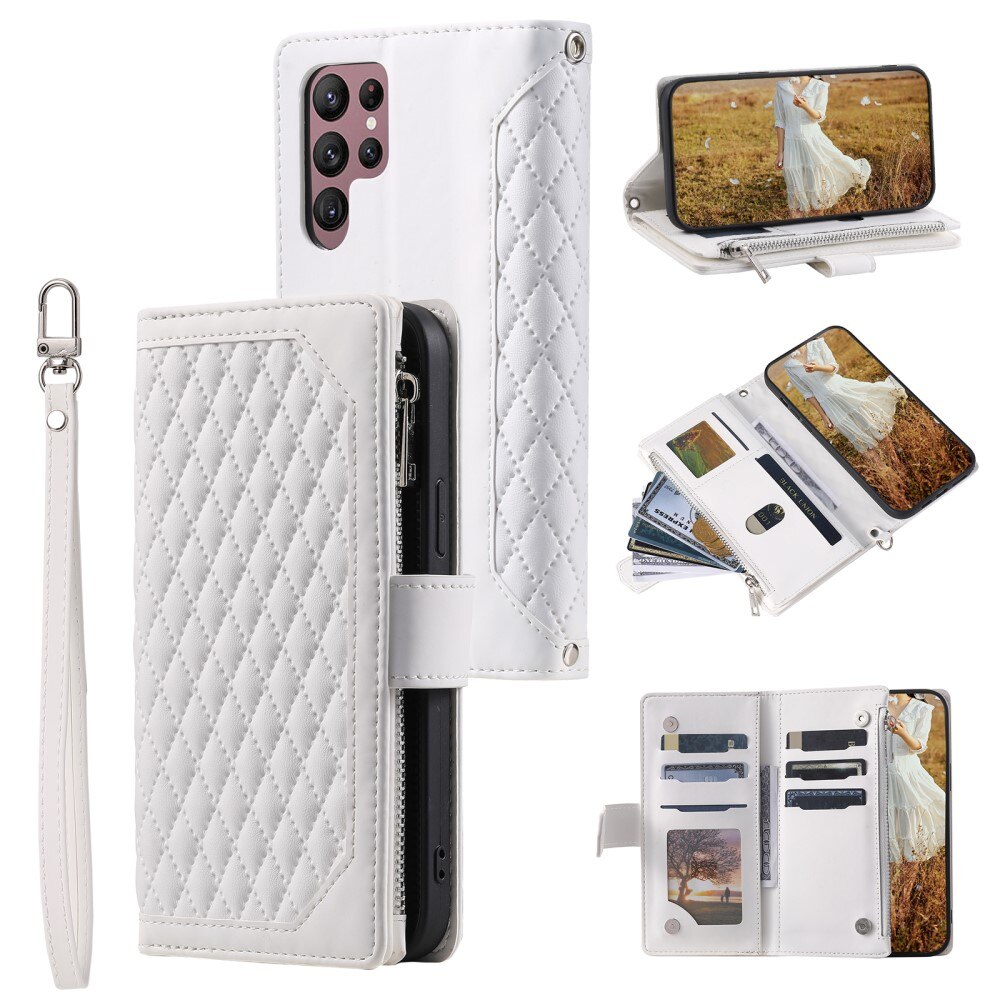 Samsung Galaxy S23 Ultra Wallet/Purse Quilted White