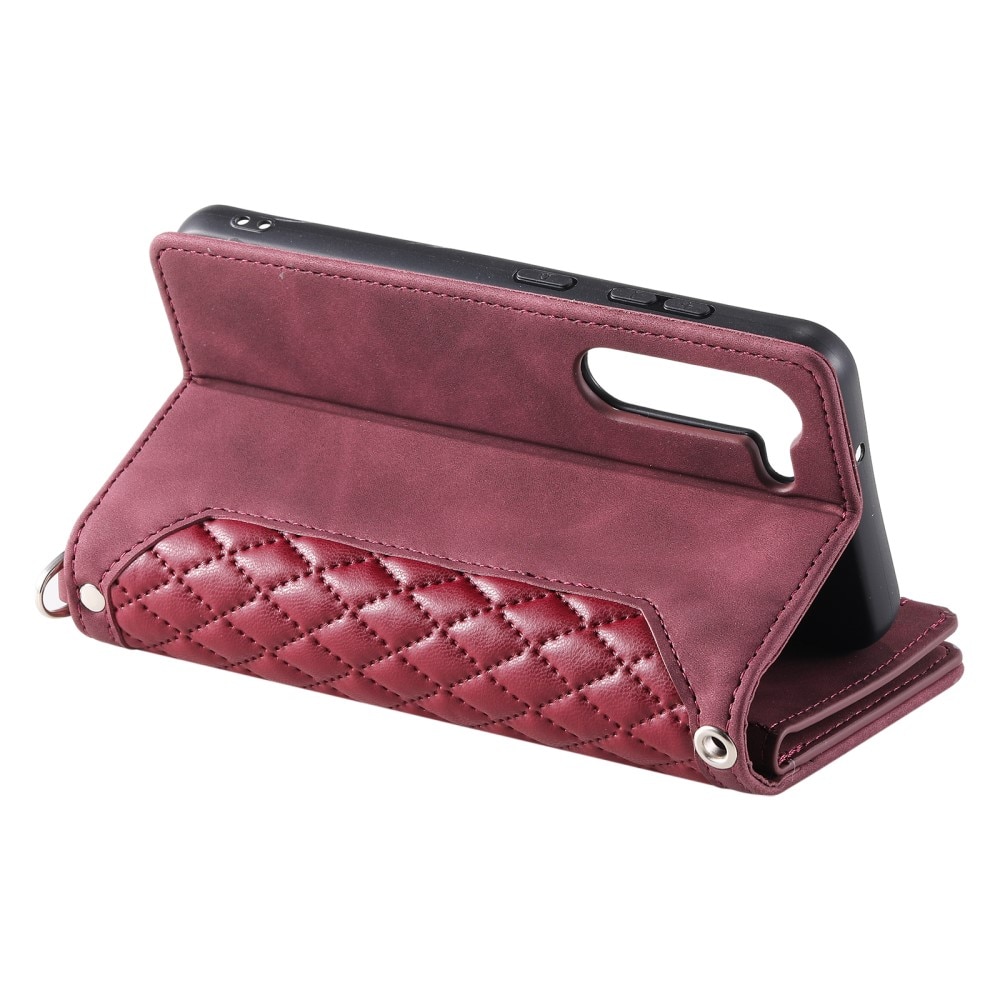 Samsung Galaxy S23 Wallet/Purse Quilted Red