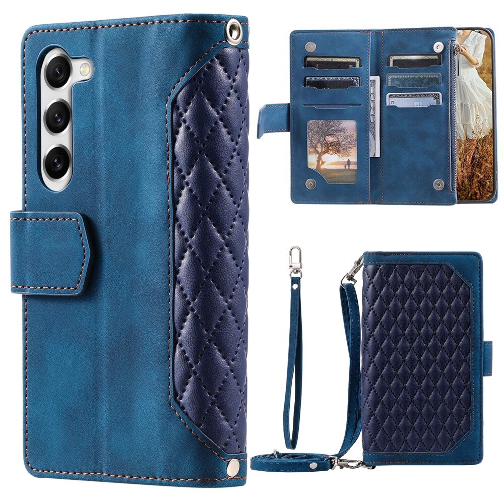 Samsung Galaxy S23 Plus Wallet/Purse Quilted Blue