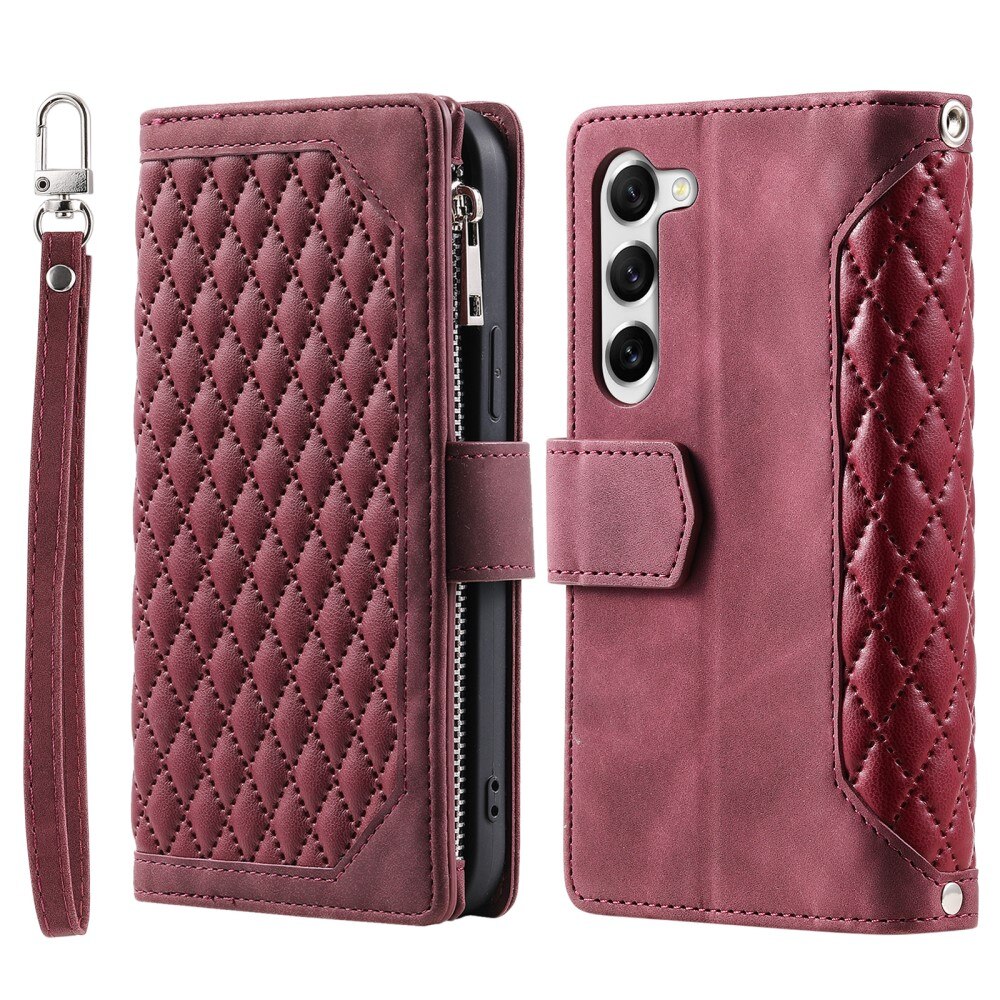 Samsung Galaxy S23 Plus Wallet/Purse Quilted Red