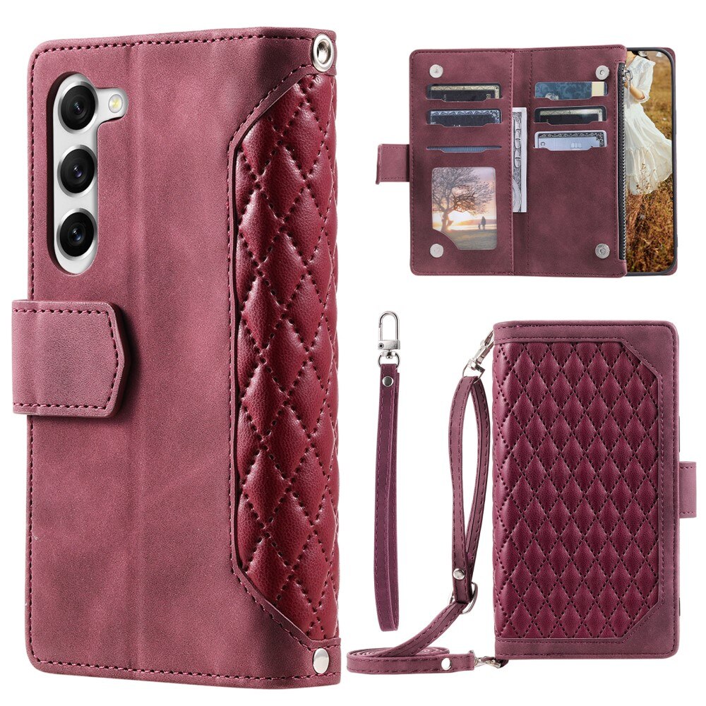 Samsung Galaxy S23 Plus Wallet/Purse Quilted Red