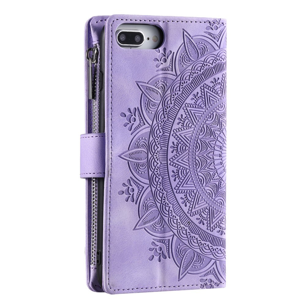 iPhone 7 Plus/8 Plus Wallet/Purse Mandala Purple