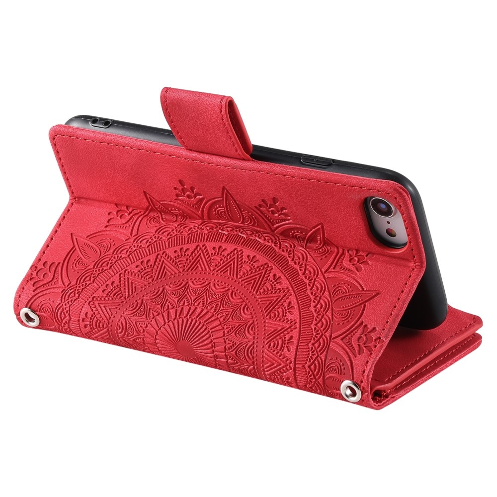 iPhone 8 Wallet/Purse Mandala Red