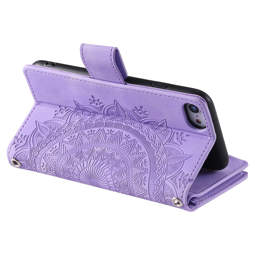 iPhone SE (2020) Wallet/Purse Mandala Purple