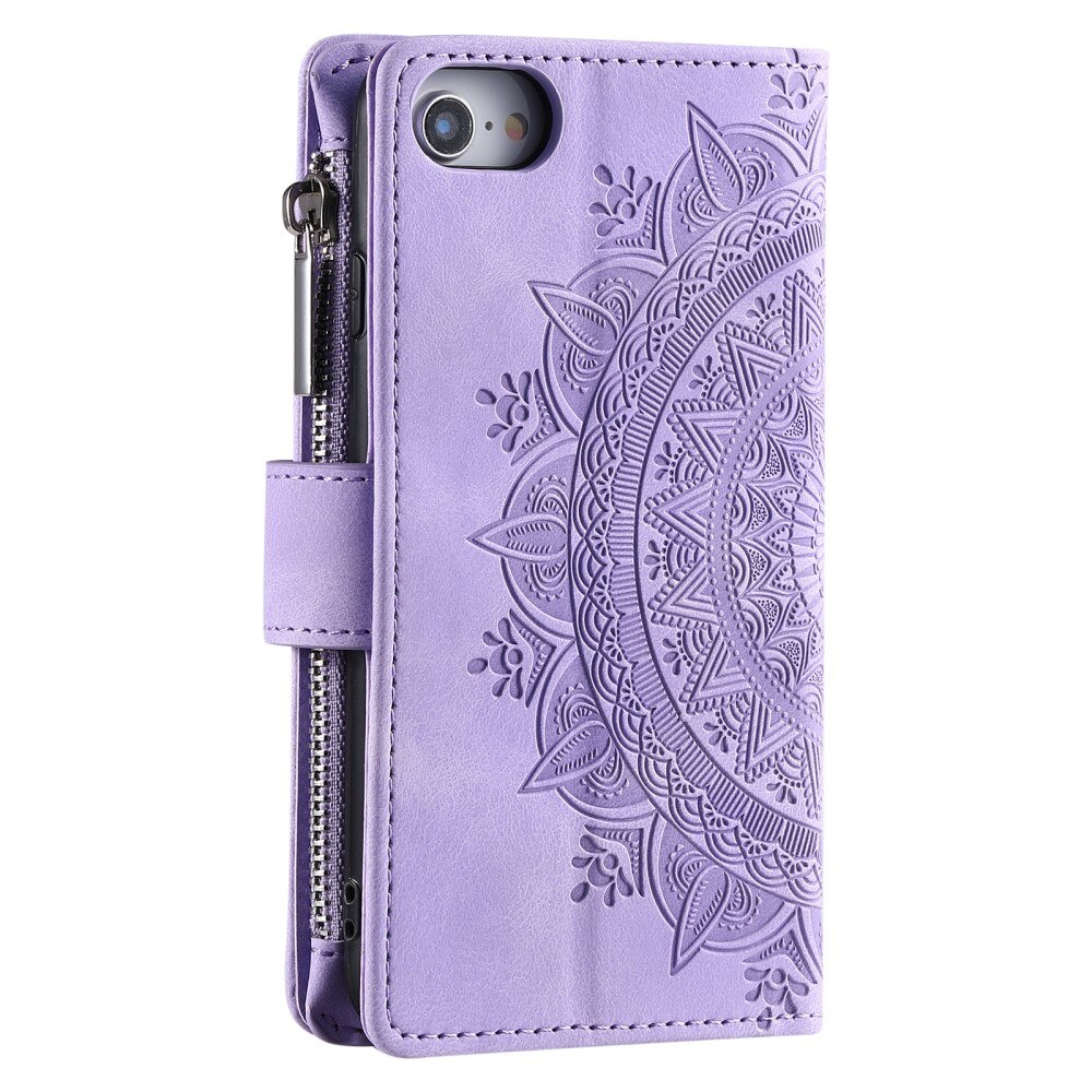 iPhone 7 Wallet/Purse Mandala Purple