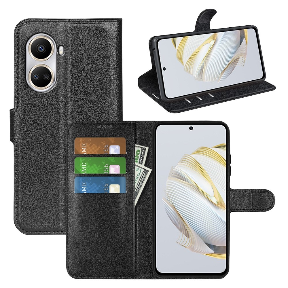 Huawei Nova 10 SE Wallet Book Cover Black