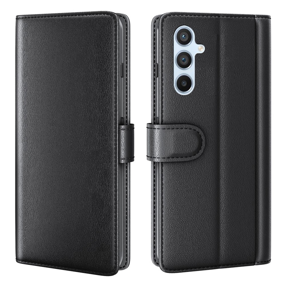 Samsung Galaxy A34 Genuine Leather Wallet Case Black