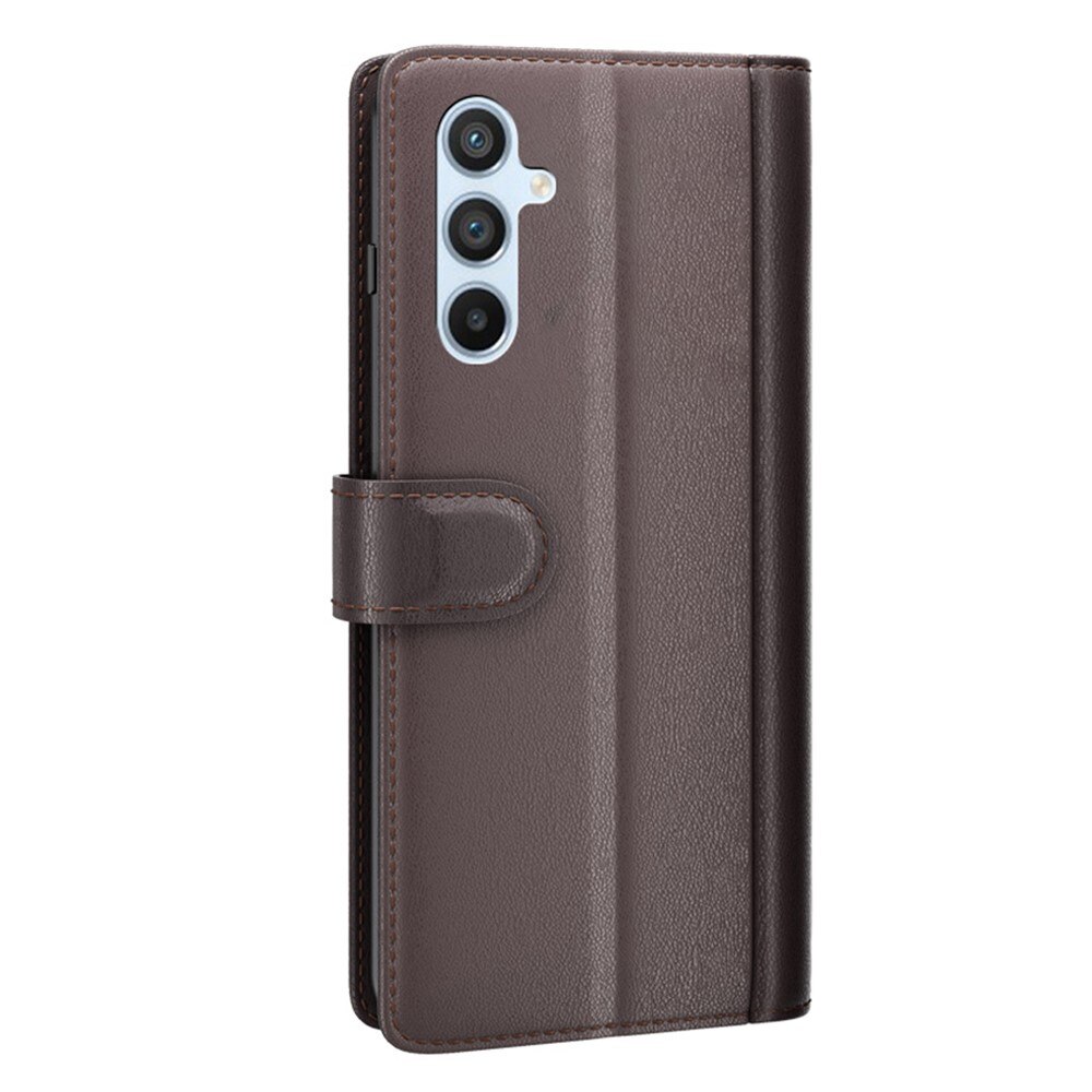 Samsung Galaxy A54 Genuine Leather Wallet Case Brown