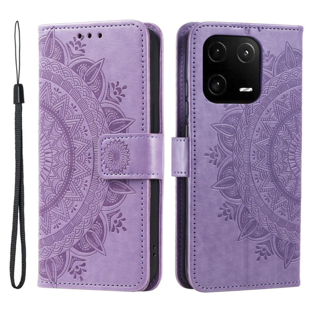 Xiaomi 13 Pro Leather Cover Mandala Purple