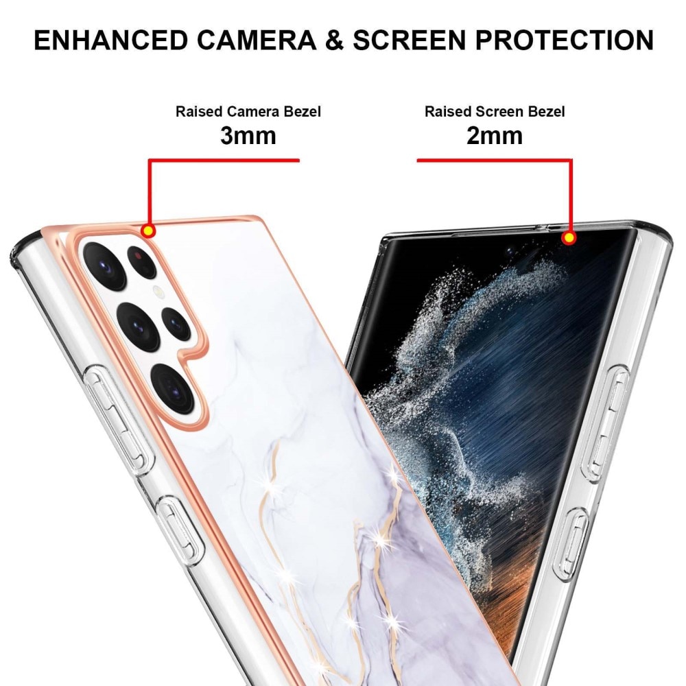 Samsung Galaxy S23 Ultra TPU Case White Marble