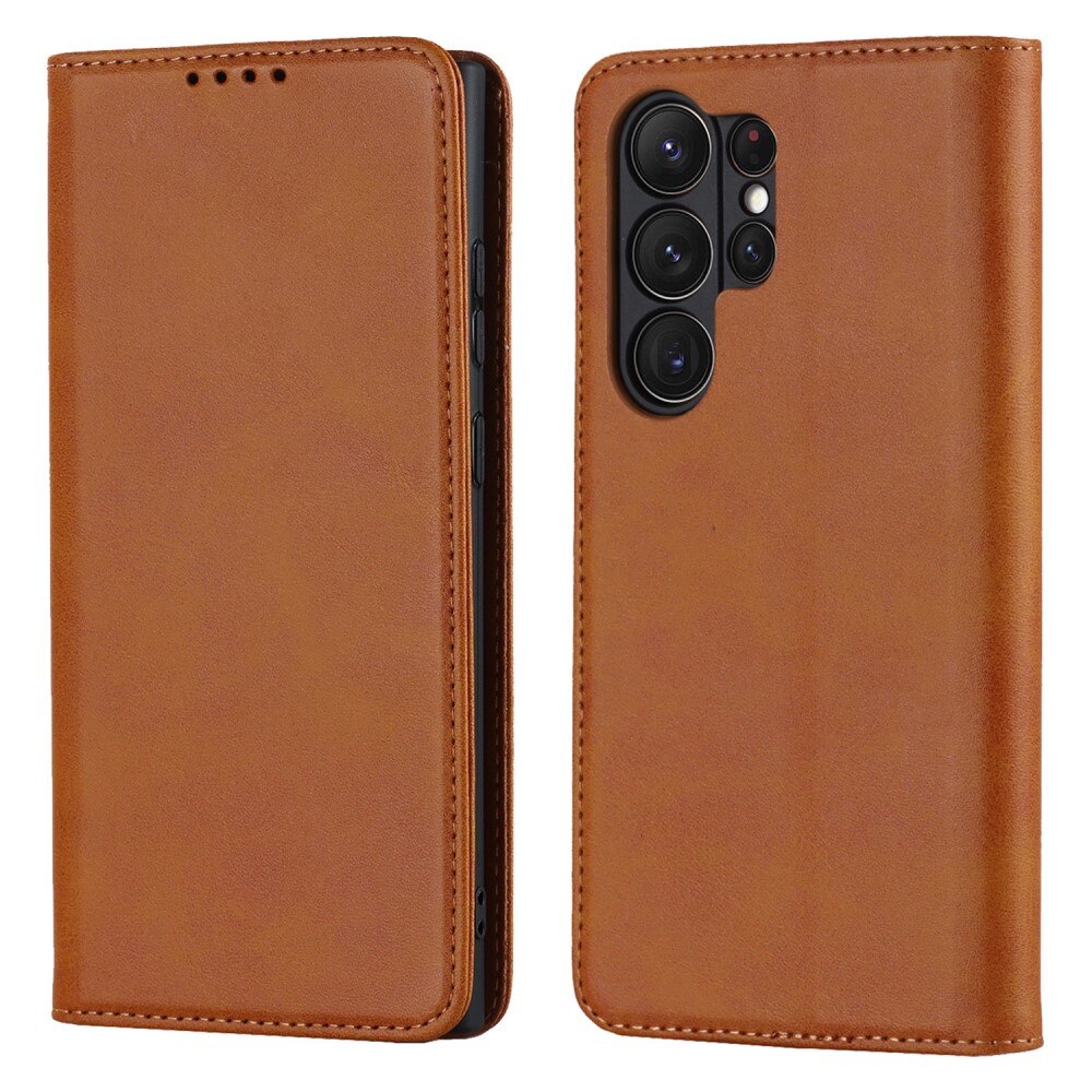 Samsung Galaxy S23 Ultra Slim Wallet Case Brown