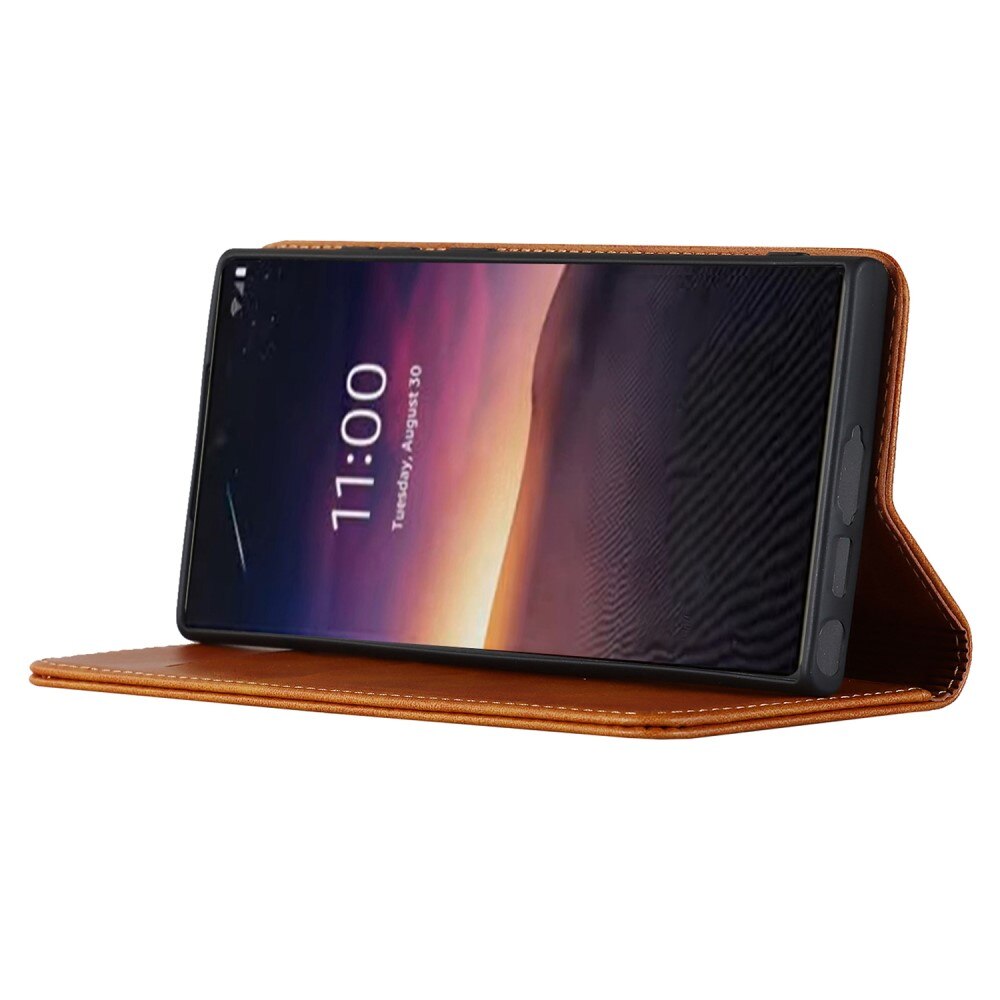 Samsung Galaxy S23 Ultra Slim Wallet Case Brown