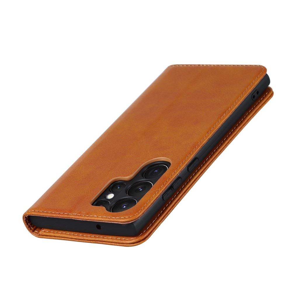 Samsung Galaxy S23 Ultra Slim Wallet Case Cognac