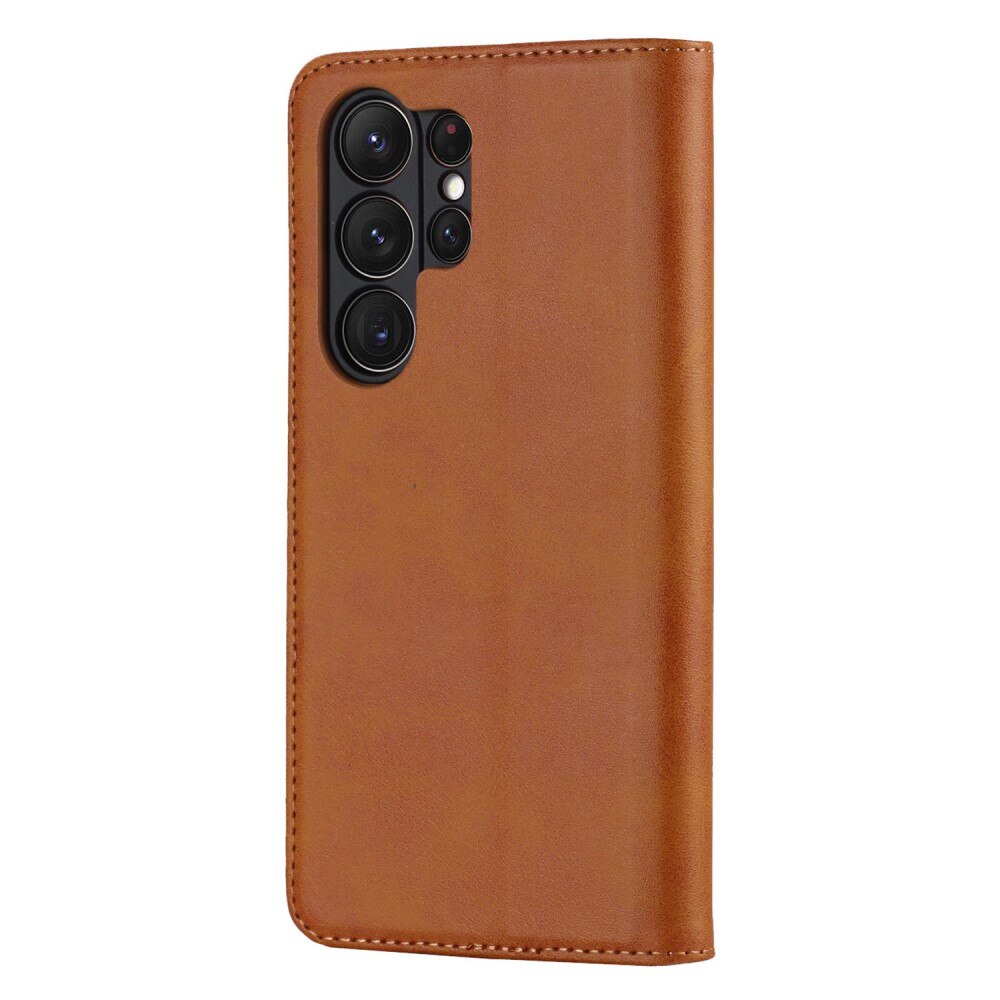 Samsung Galaxy S23 Ultra Slim Wallet Case Brown