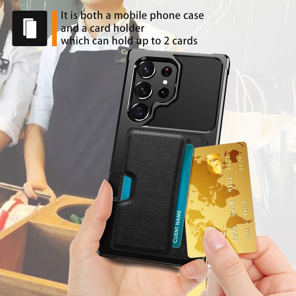 Samsung Galaxy S23 Ultra Tough Card Case Black
