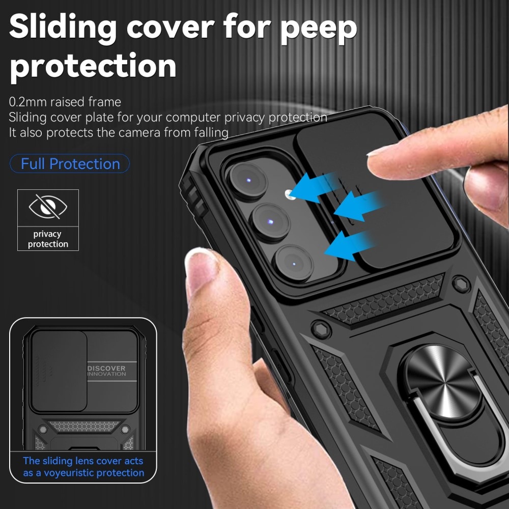 Samsung Galaxy A54 Hybrid Case Tech Ring w. Camera Protector Black