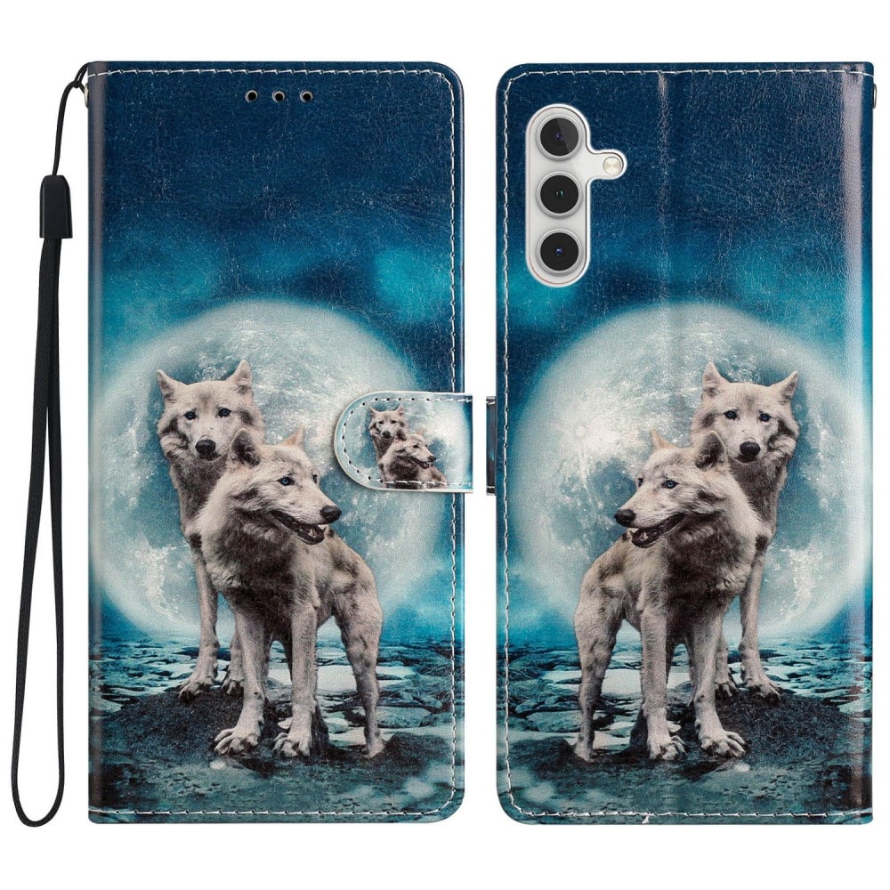 Samsung Galaxy A54 Wallet Book Cover Wolves