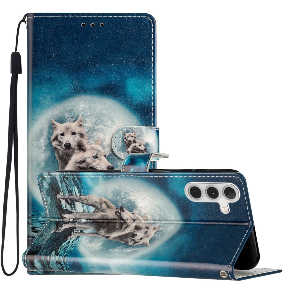 Samsung Galaxy A54 Wallet Book Cover Wolves