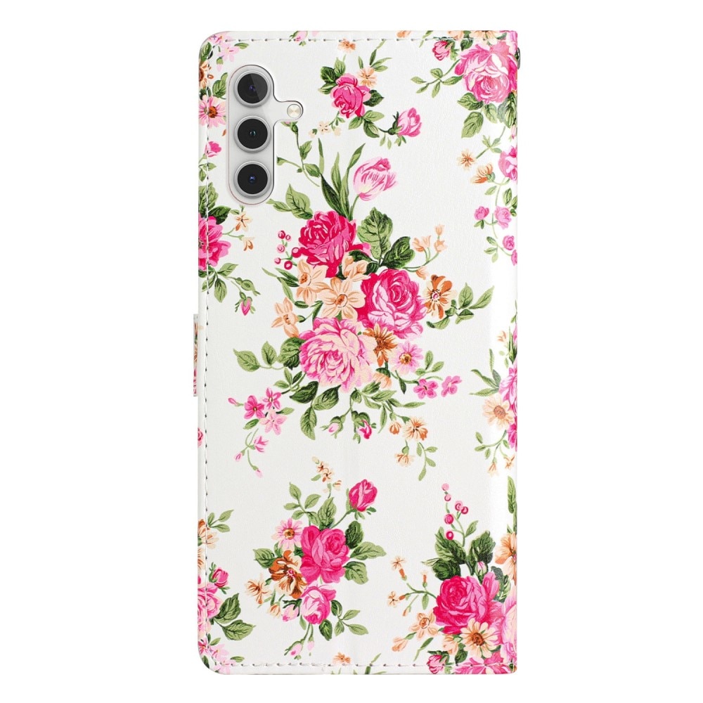Samsung Galaxy A54 Wallet Book Cover Pink Flowers