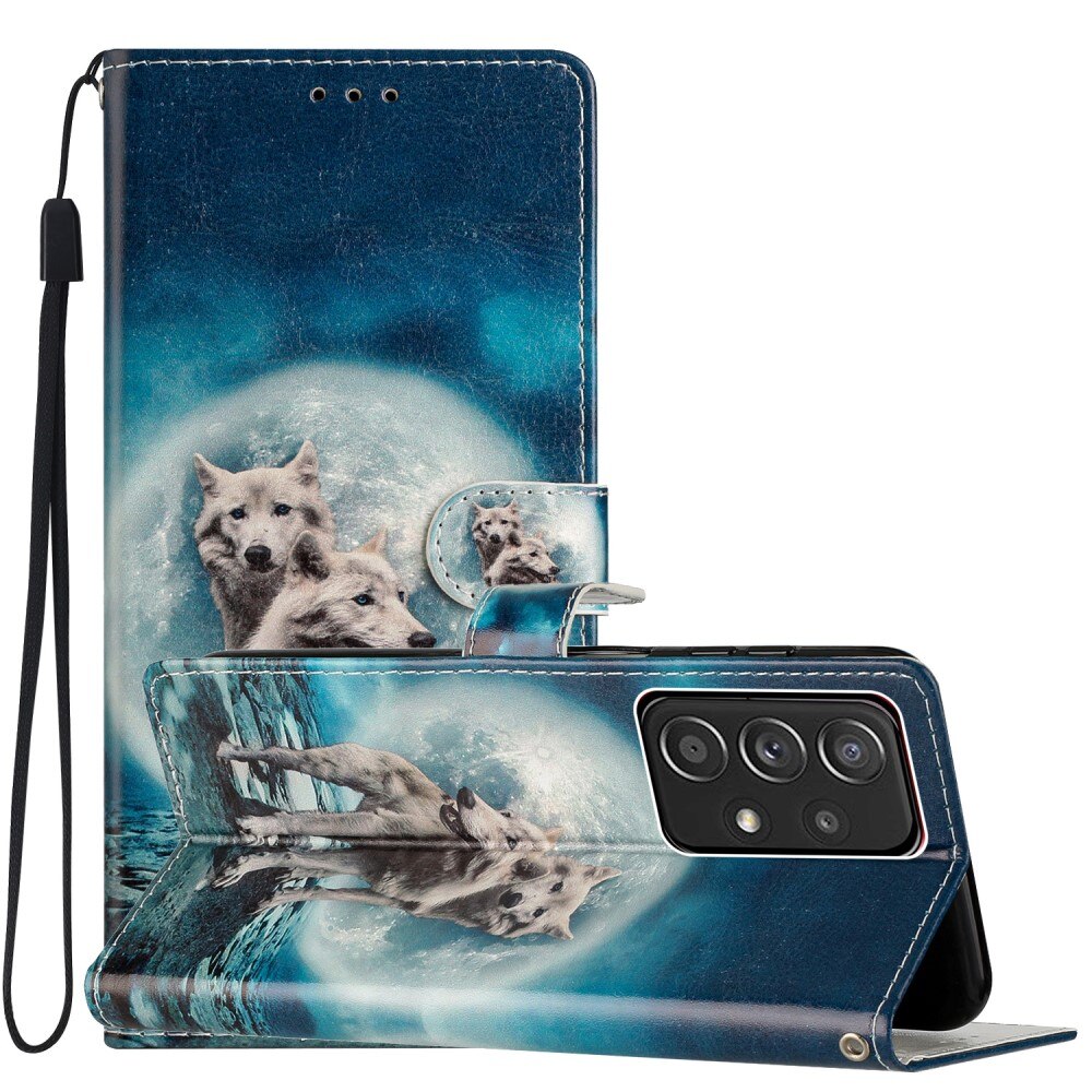 Samsung Galaxy A53 Wallet Book Cover Wolves