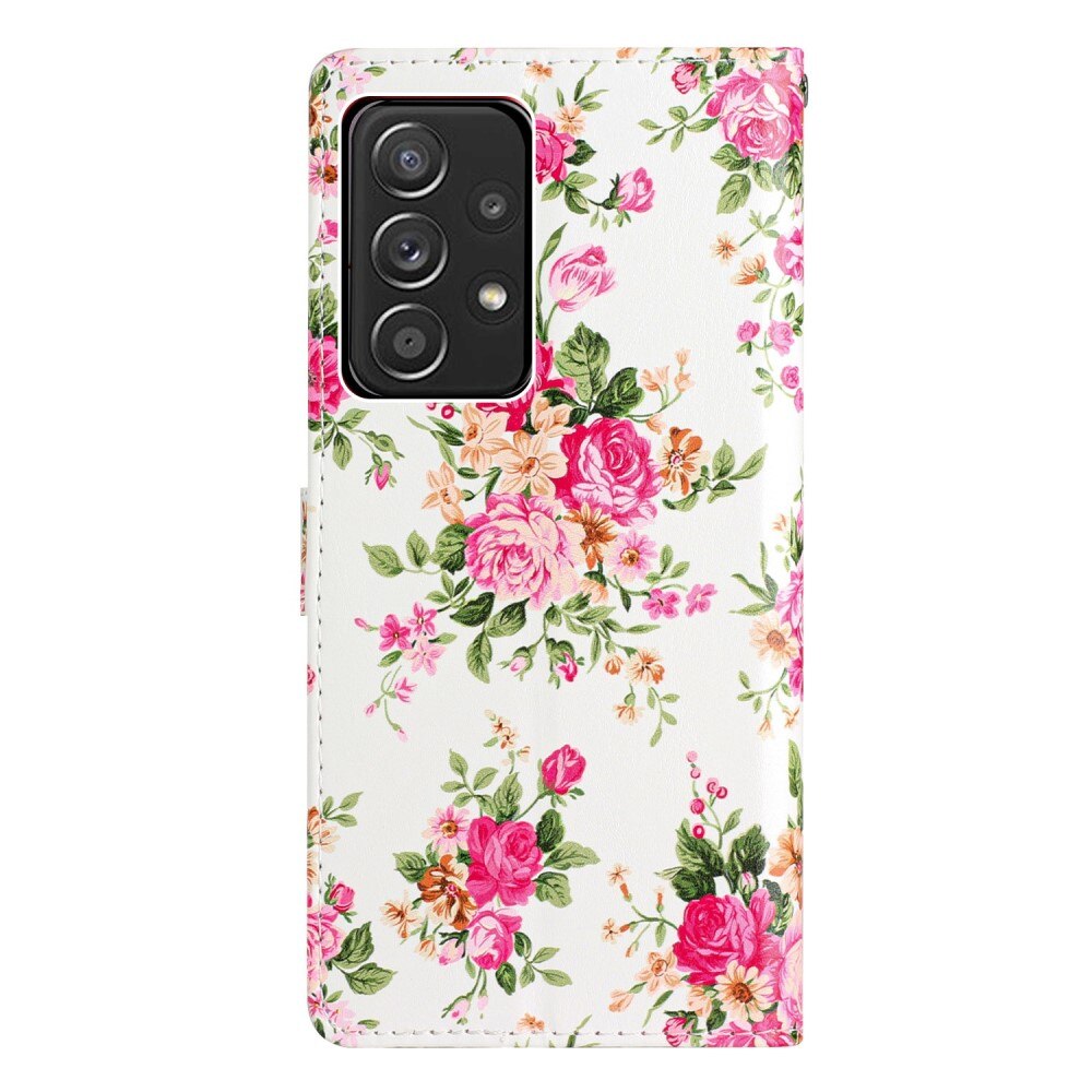 Samsung Galaxy A53 Wallet Book Cover Pink Flowers