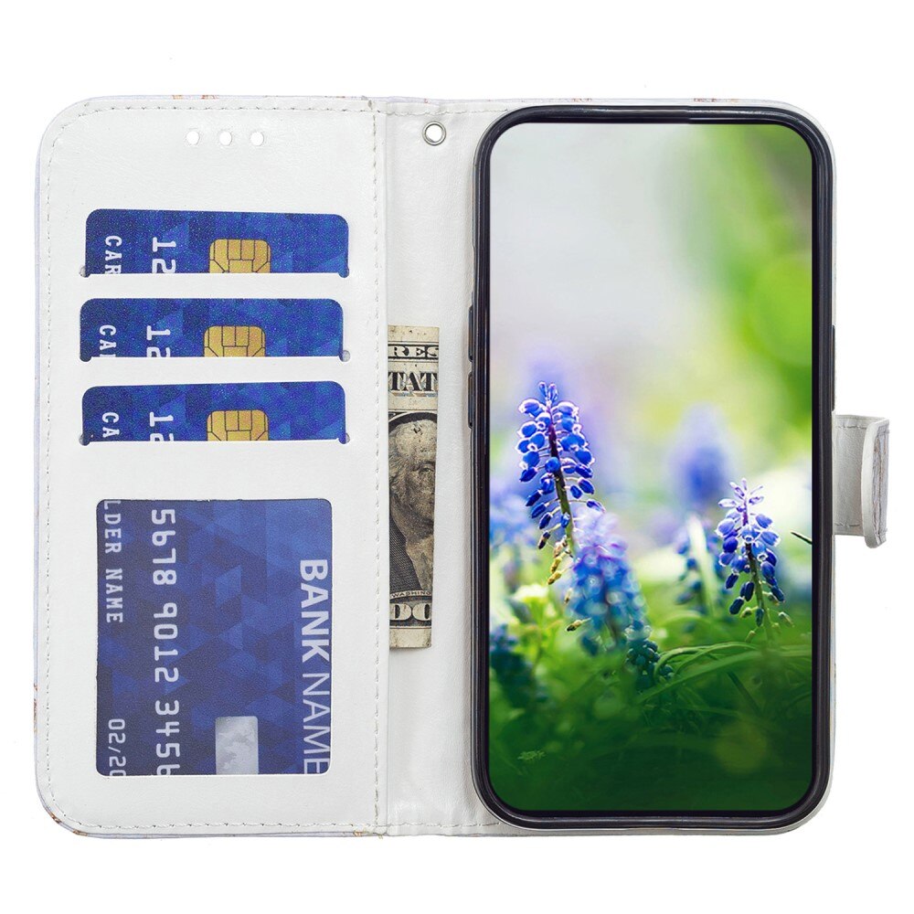 Samsung Galaxy S22 Wallet Book Cover Blue Butterflies