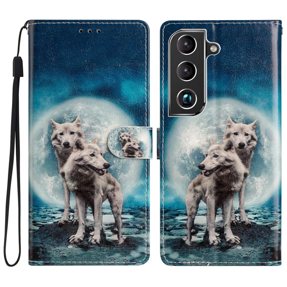 Samsung Galaxy S22 Wallet Book Cover Wolves