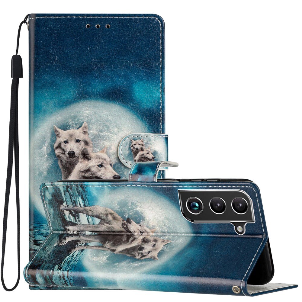 Samsung Galaxy S22 Wallet Book Cover Wolves