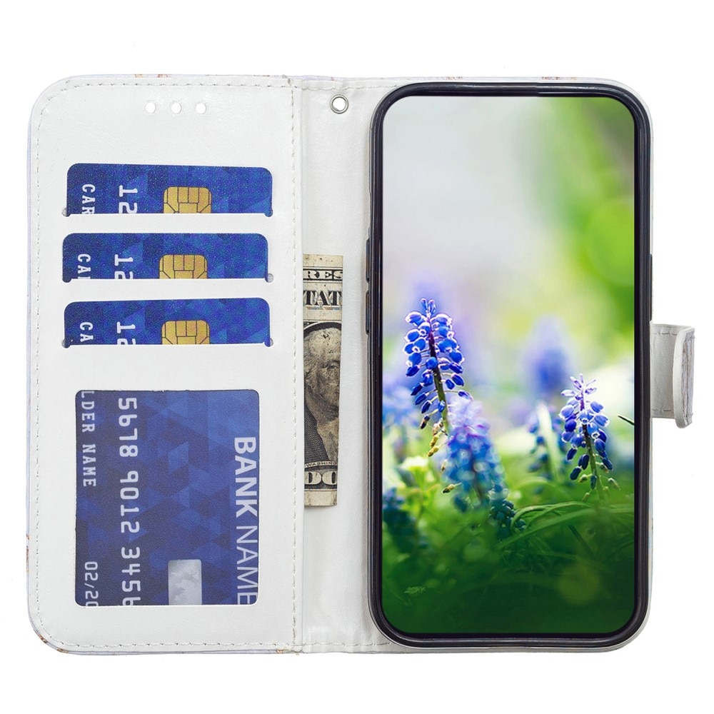 Samsung Galaxy S22 Wallet Book Cover Pink Flowers