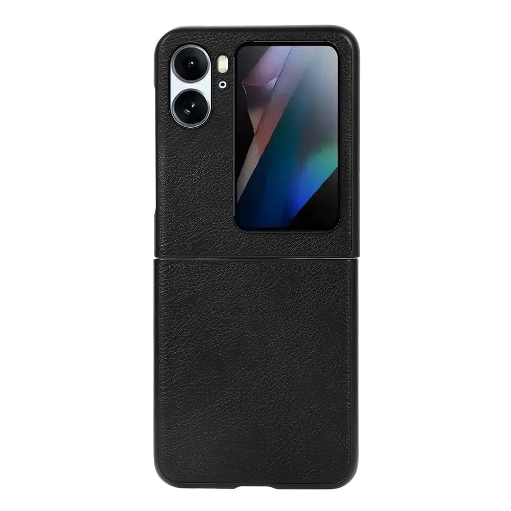 Leather Case Oppo Find N2 Flip Black