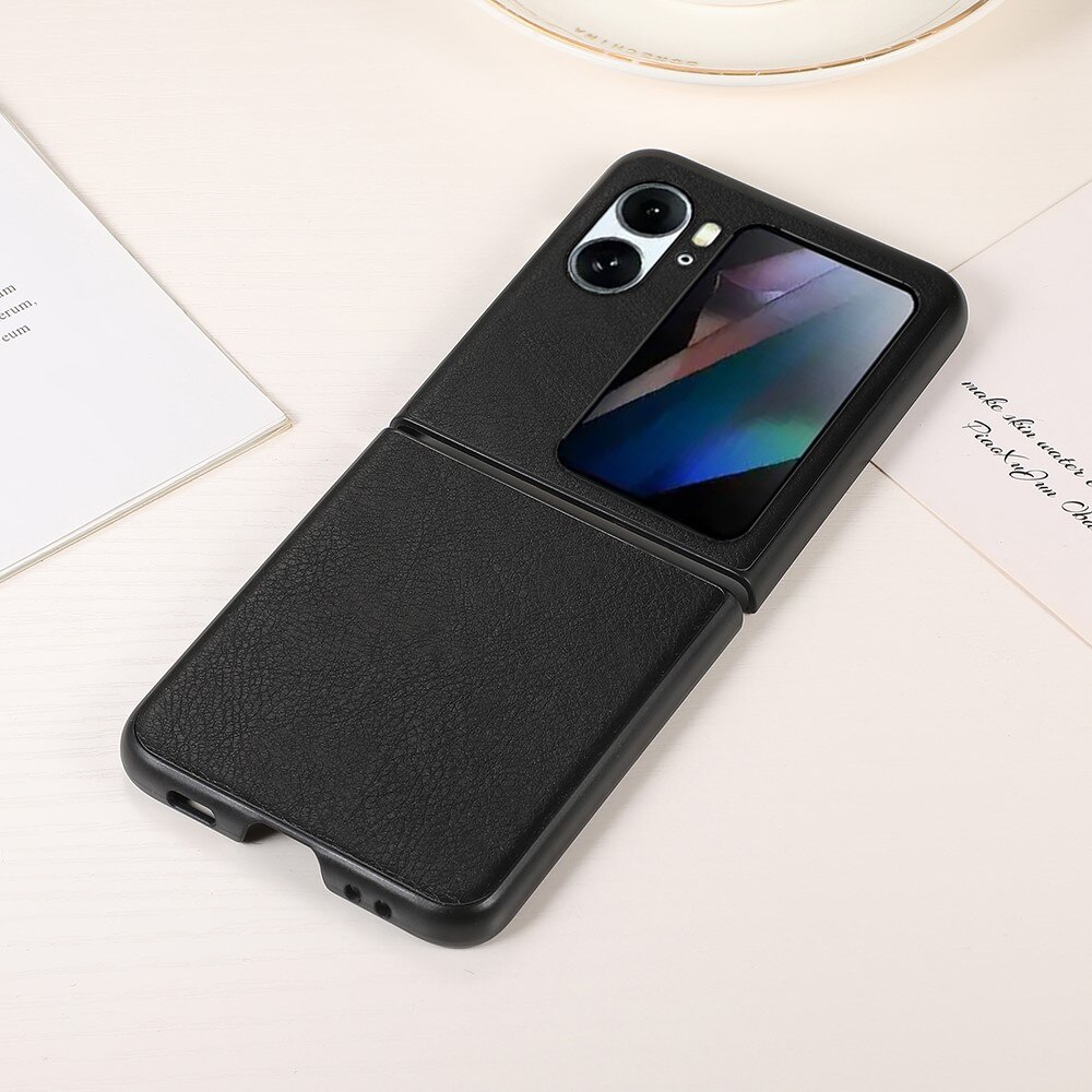 Leather Case Oppo Find N2 Flip Black