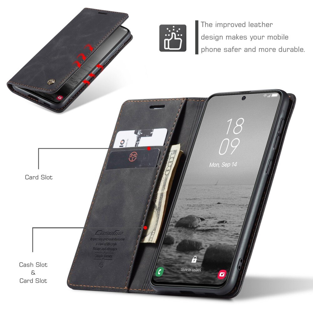 Samsung Galaxy S23 Slim Wallet Case Black