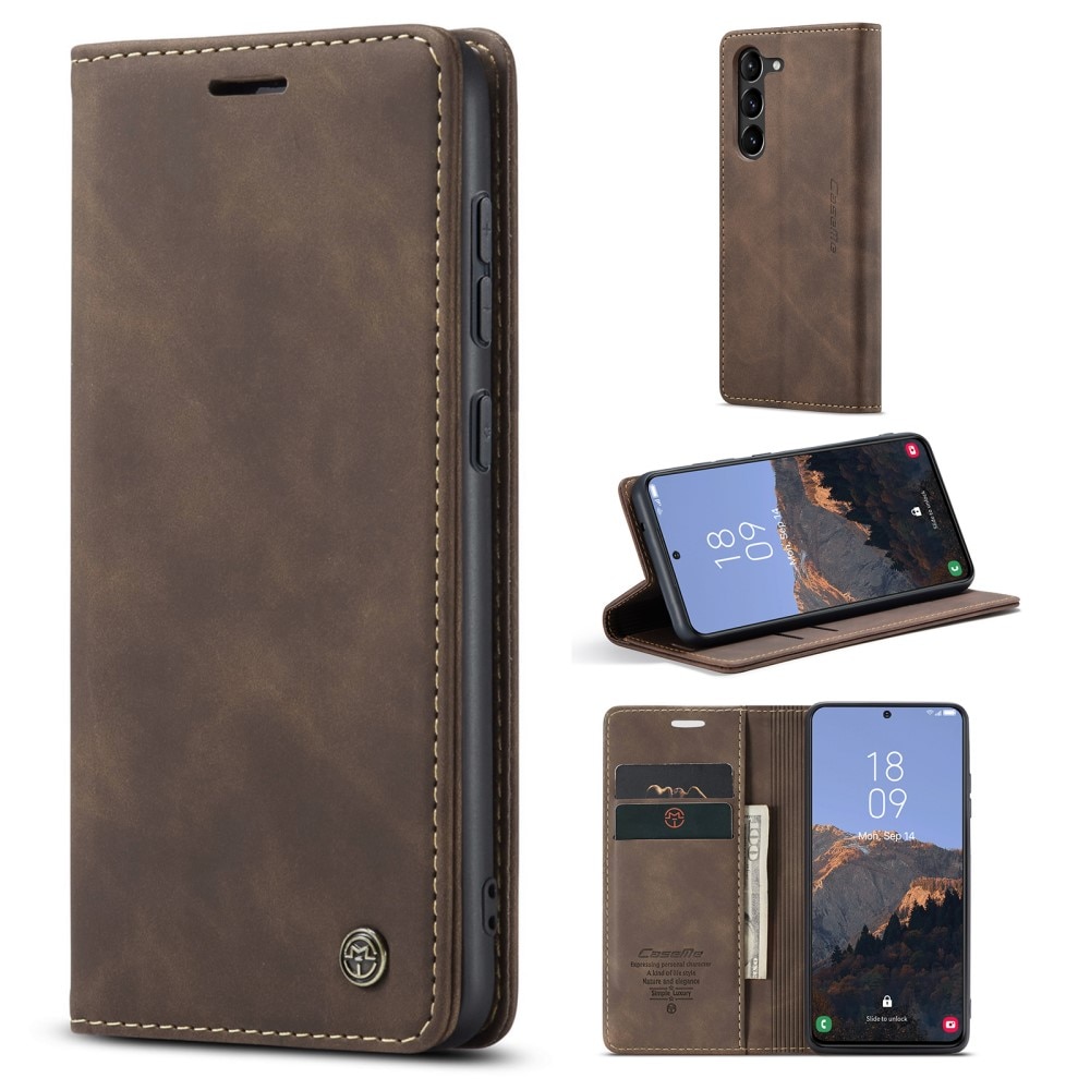 Samsung Galaxy S23 Slim Wallet Case Brown