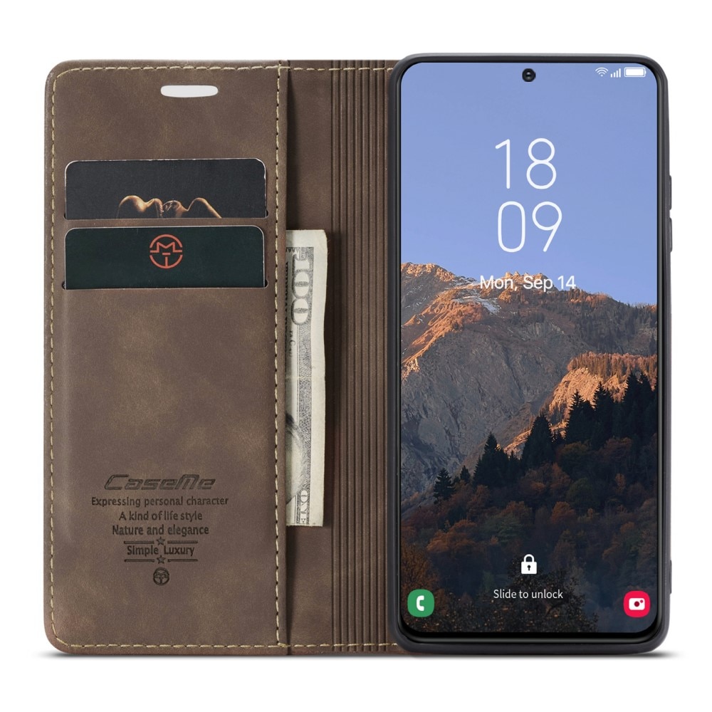 Samsung Galaxy S23 Plus Slim Wallet Case Brown