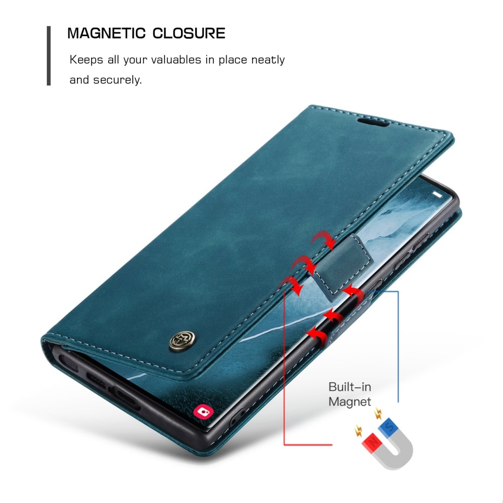 Samsung Galaxy S23 Ultra Slim Wallet Case Blue