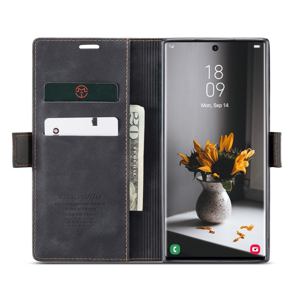 Samsung Galaxy S23 Ultra Slim Wallet Case Black