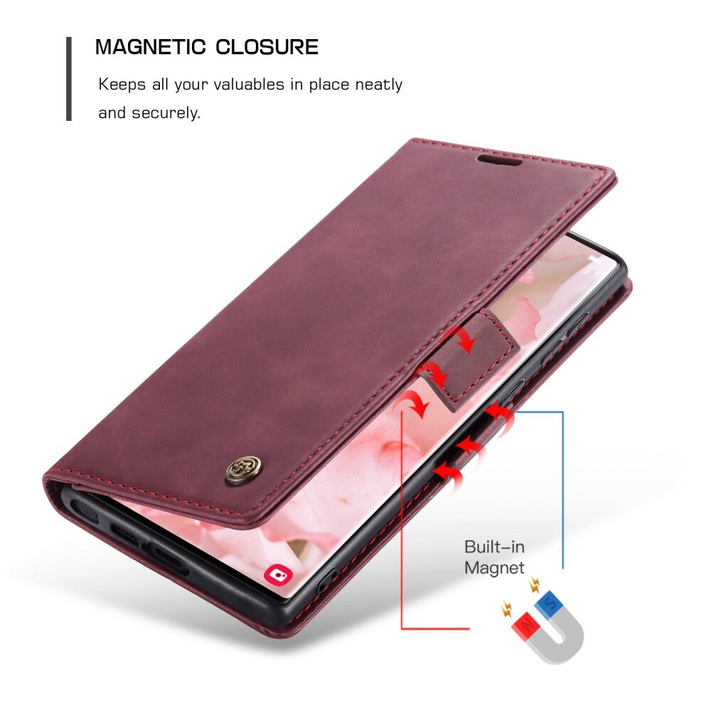 Samsung Galaxy S23 Ultra Slim Wallet Case Red